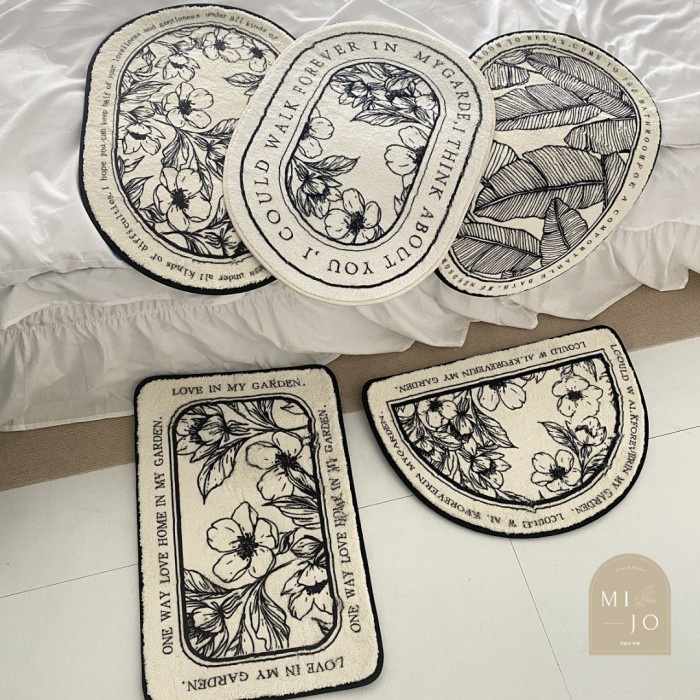 [Ready] Mono Diptyque Mat / Keset Kaki Aesthetic / Keset Kaki Kamar Tidur [Keset]