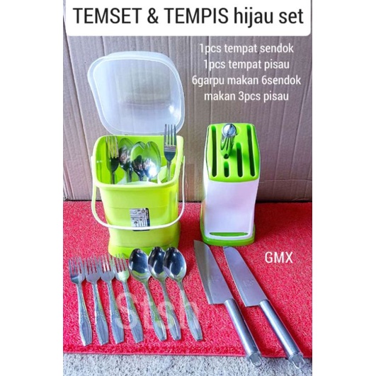 TEMPAT SENDOK & PISAU SET GARPU,SENDOK,PISAU