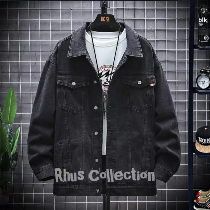 Jaket Jeans Denim Pria|Jaket Jeans Kupluk Navy|Jaket Jeans Terbaru