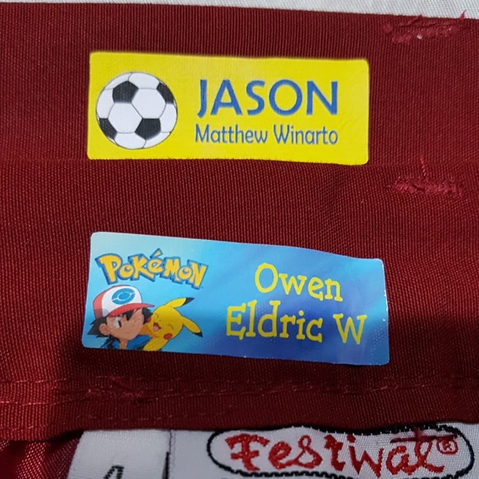 

Sticker Baju Iron Label Name hanya di setrika langsung bisa nempel