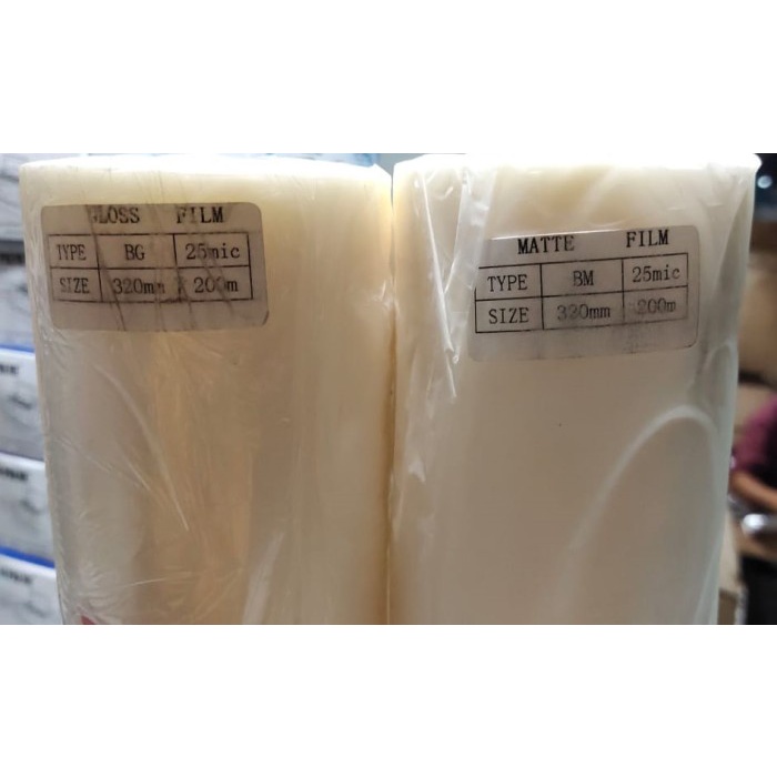 

Plastik Laminasi Rol A3 320 mm 32 cm Glossy Doff Matte 200 meter