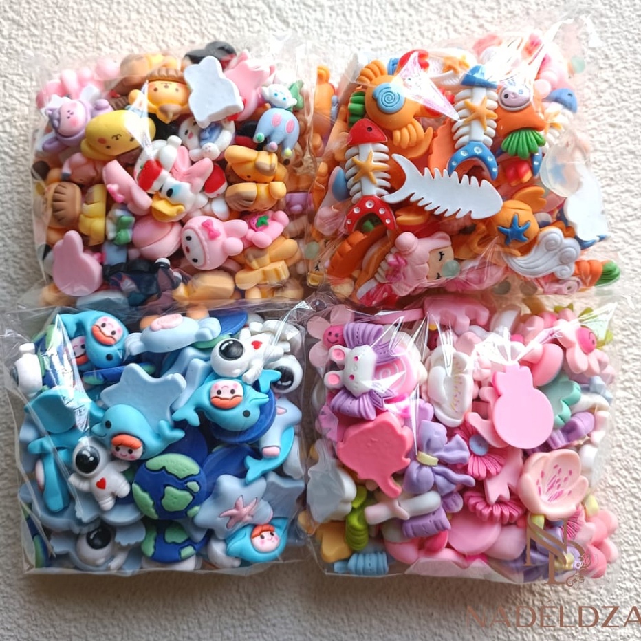 HMWN1750 【murah】  Resin Clay Karakter Grosir (isi 100)
