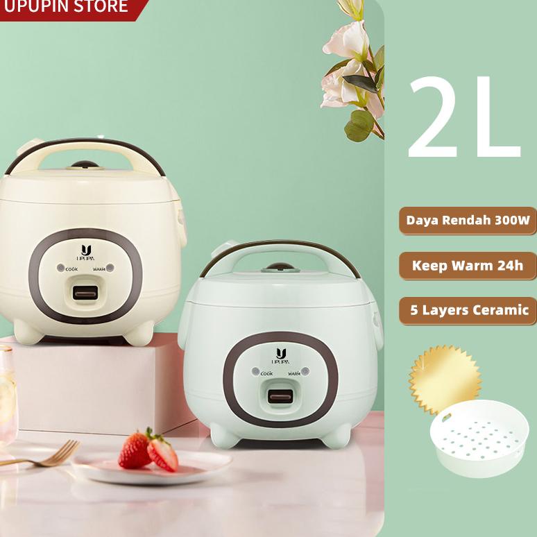 COD UPUPIN Magic Com Rice Cooker Mini 2 Liter 3in1 300 Watt Magic Warmer Plus Memasak Menghangatkan 