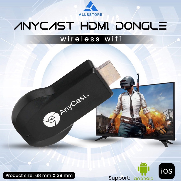 Model Baru ANYCAST HDMI DONGLE WIFI DISPLAY / MIRACAST HP KE TV / ALAT PENGHUBUNG HP KE TV LED / TV 