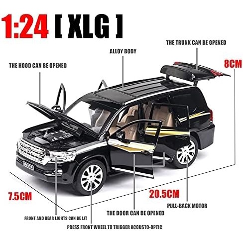 Diecast Xlg Miniatur Mobil Toyota Land Cruiser Lc200 Suv Skala 1:24 Terlariss 