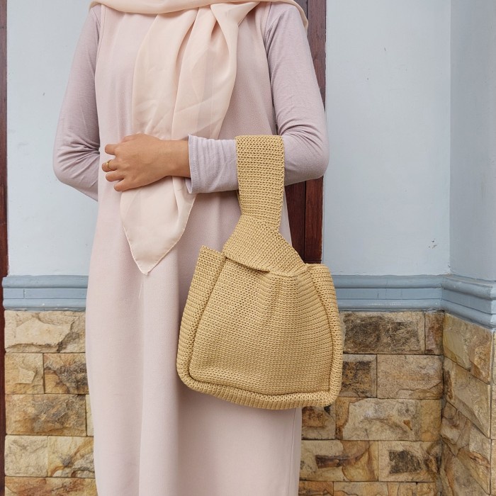 Best Seller Knot Bag Tas Rajut Pesta Kekinian