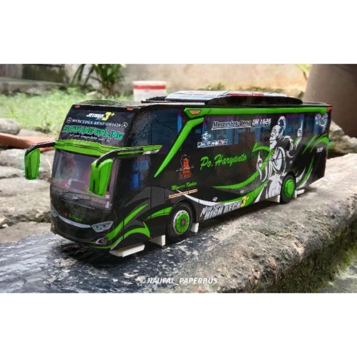 DISKON SPESIAL DISKON MINIATUR PAPERCRAFT BUS PO HARYANTO SKALA 50 TERLARIS