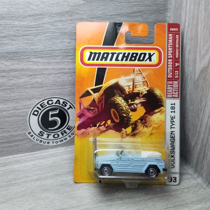 DISKON SPESIAL MATCHBOX VW VOLKSWAGEN TYPE THING 181 CAMAT SAFARI BIRU MUDA TERLARIS
