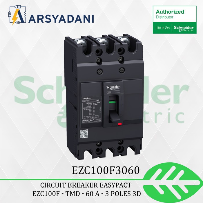 EZC100F3060 - Circuit breaker Schneider Easypact EZC100F 3P 60 A