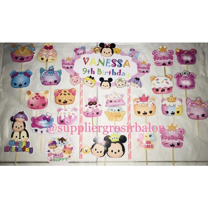 

New Topper Kue Tart Ulang Tahun Tema Num Noms/Tsum Tsum