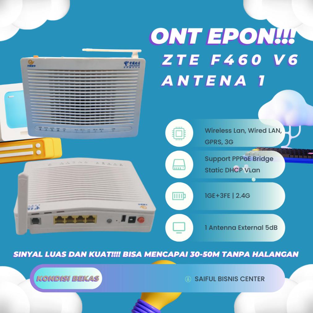 Promo Ont Epon Zte F460 V6 1Ge+3Fe Bym970