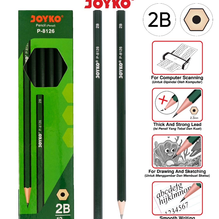 

CD 17110 Pensil Pencil Joyko P-8126 2B 1 Box 12 Pcs ✨MEGA ⚡ALE✨ ♔