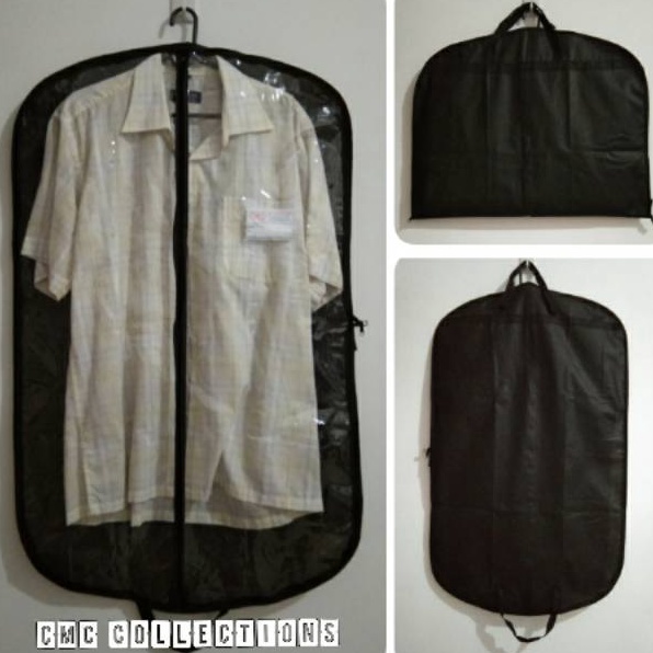 ➨ Cover jas baju  / sarung jas / cover gantungan baju jas / pelindung baju jas mika bening tebal c K