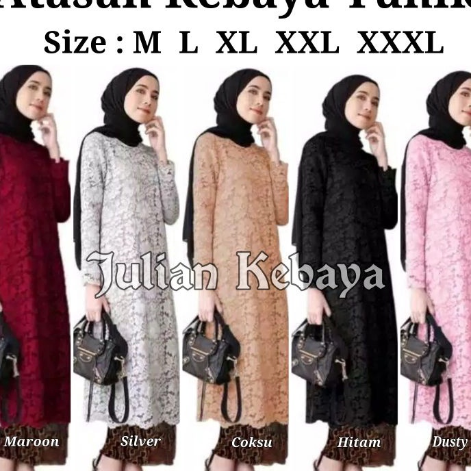 Promo!! KEBAYA BROKAT TUNIK / TUNIK BRUKAT / ATASAN KEBAYA TUNIK BROKAT MODERN MUSLIM / KEBAYA.
