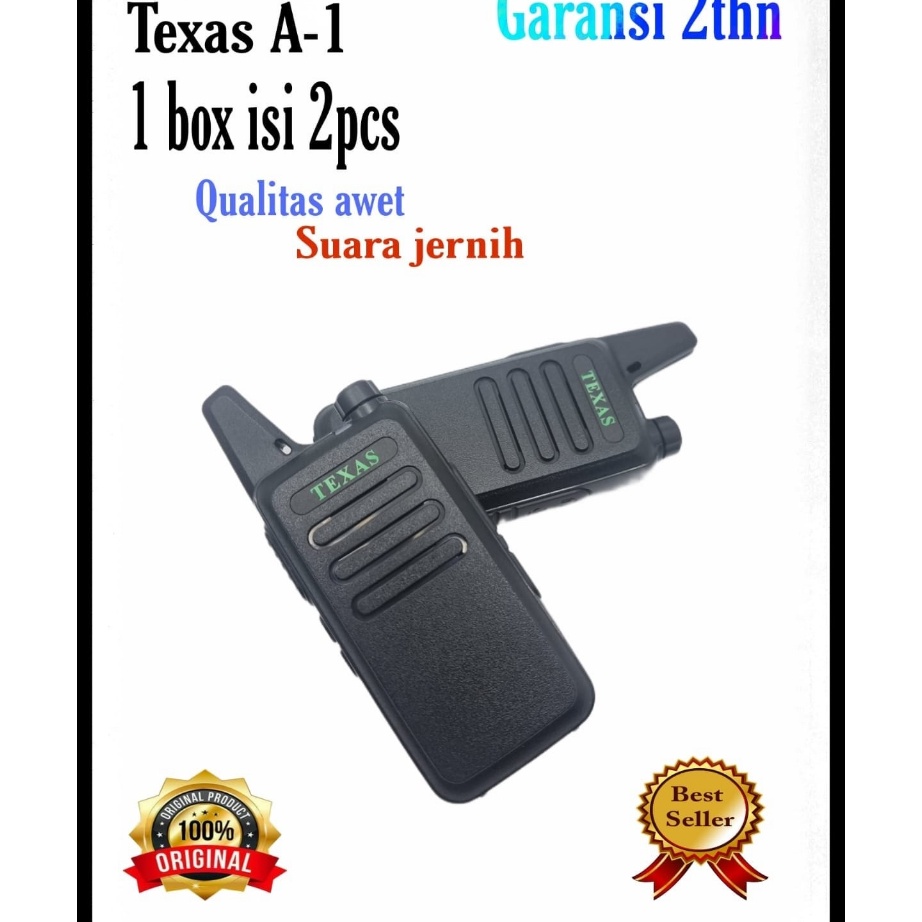 *Ready Stock* Ht Texas X1 Paket isi 2 Premium Garansi Two Way Radio