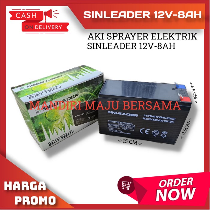 Ready Aki sprayer elektrik 12v 8ah / Aki kering 12v 8AH / Aki Tangki Sprayer