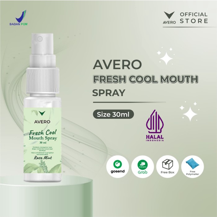 Terlaris Avero Fresh Cool Mouth Spray - Bpom Pengharum Mulut & Penyegar Mulut