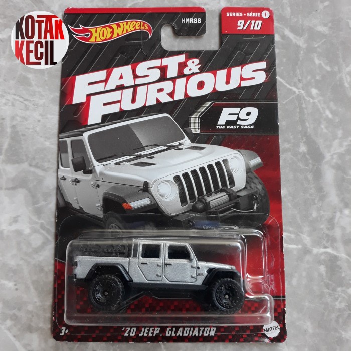 PROMO HOT WHEELS 20 JEEP GLADIATOR FAST AND FURIOUS 9 PICKUP TRUCK SILVER TERLARIS