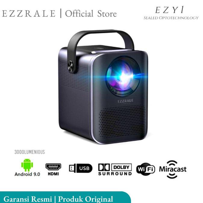Big Sale Smart Android Mini 1080P Projector Ezzrale Ezy1 3000 Lumens Berkualitas
