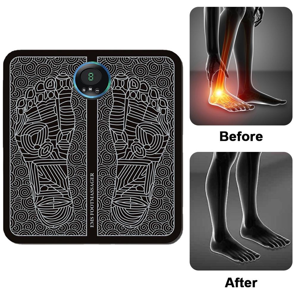 Free Ongkir Ems Foot Massage Mat Alat Terapi Kaki Alat Pijat Listrik Akupunktur Pengisian Meningkatk