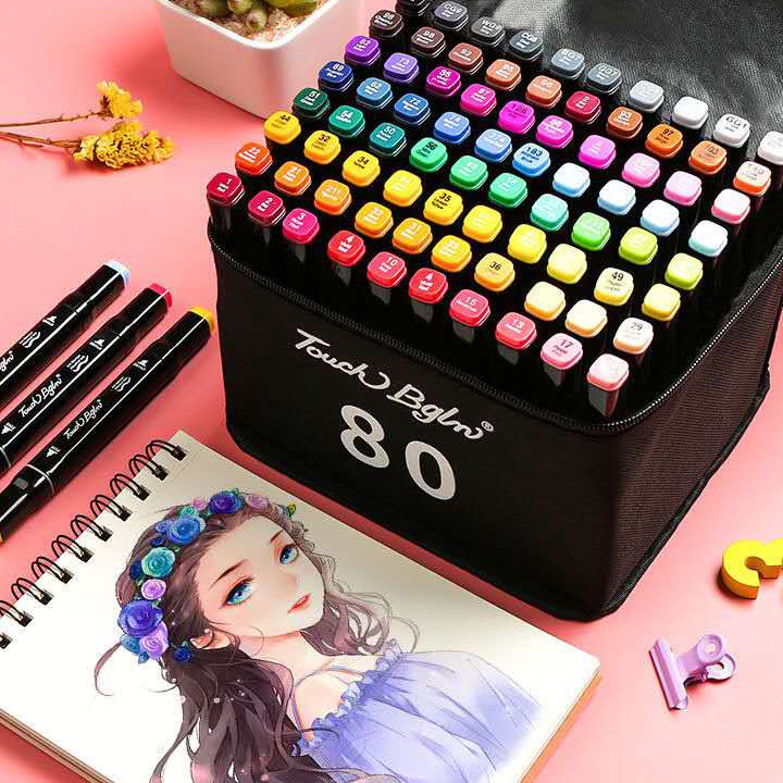

Grosir TouchFive 24/36/48/60/80 Warna Sketsa Spidol Umum General Marker Set Animation Markers