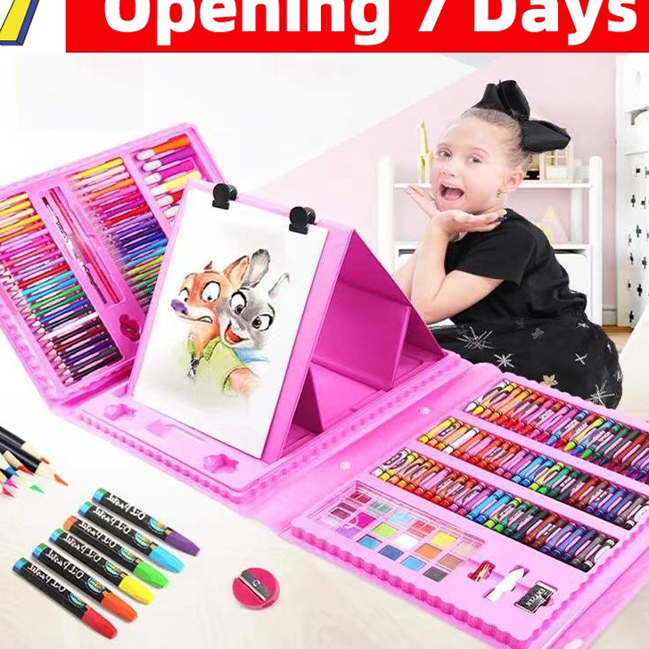 

↑❂❉ Crayon Mewarnai Pensil Krayon 208 Warna Alat Menggambar atau Mewarnai Ready