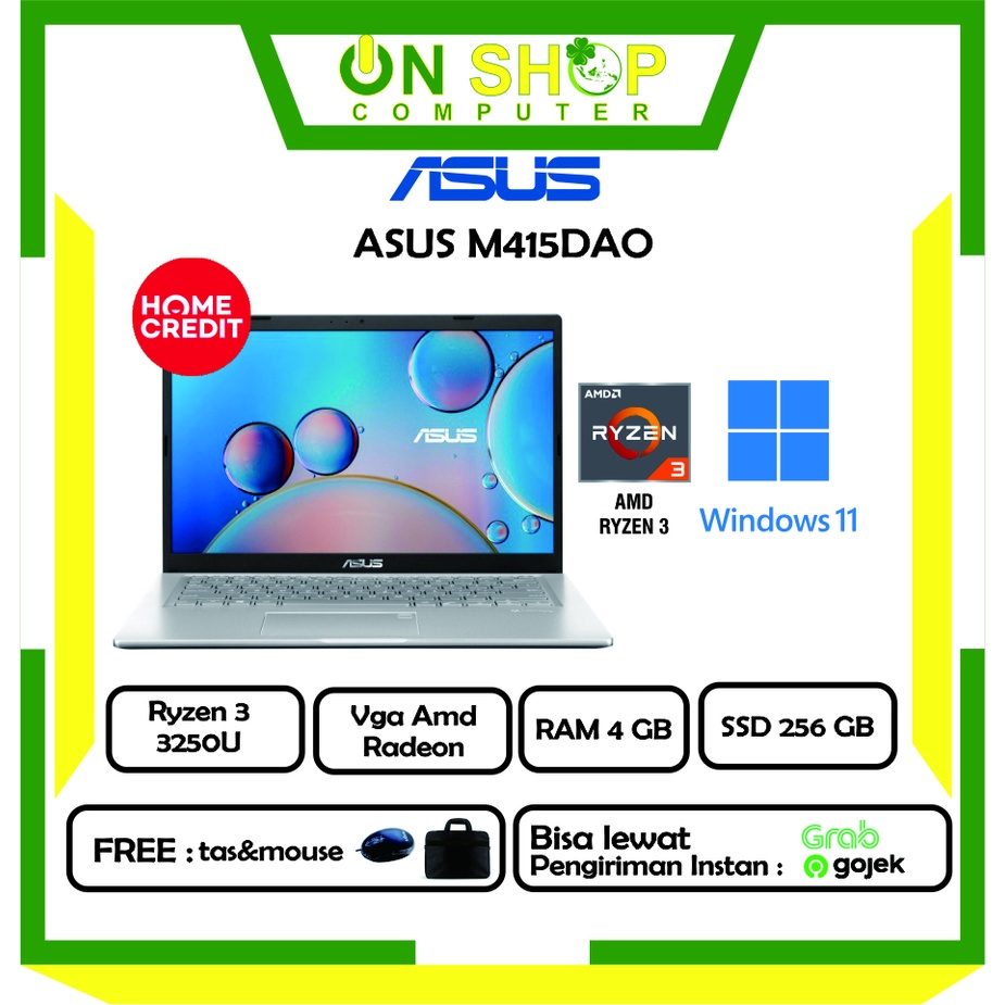 ASUS M415DAO FHD322 AMD Ryzen 3250U 8GB 512GB W11