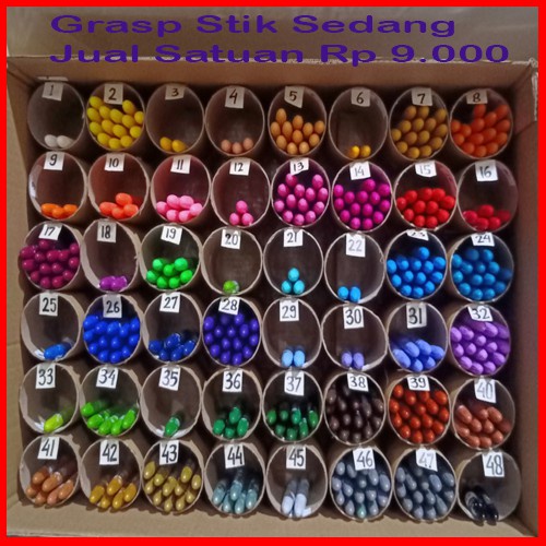 

S55 KRAYON GRASP 48 WARNA STIK SEDANG JUAL ECERAN SATUAN ORIGINAL T3Q