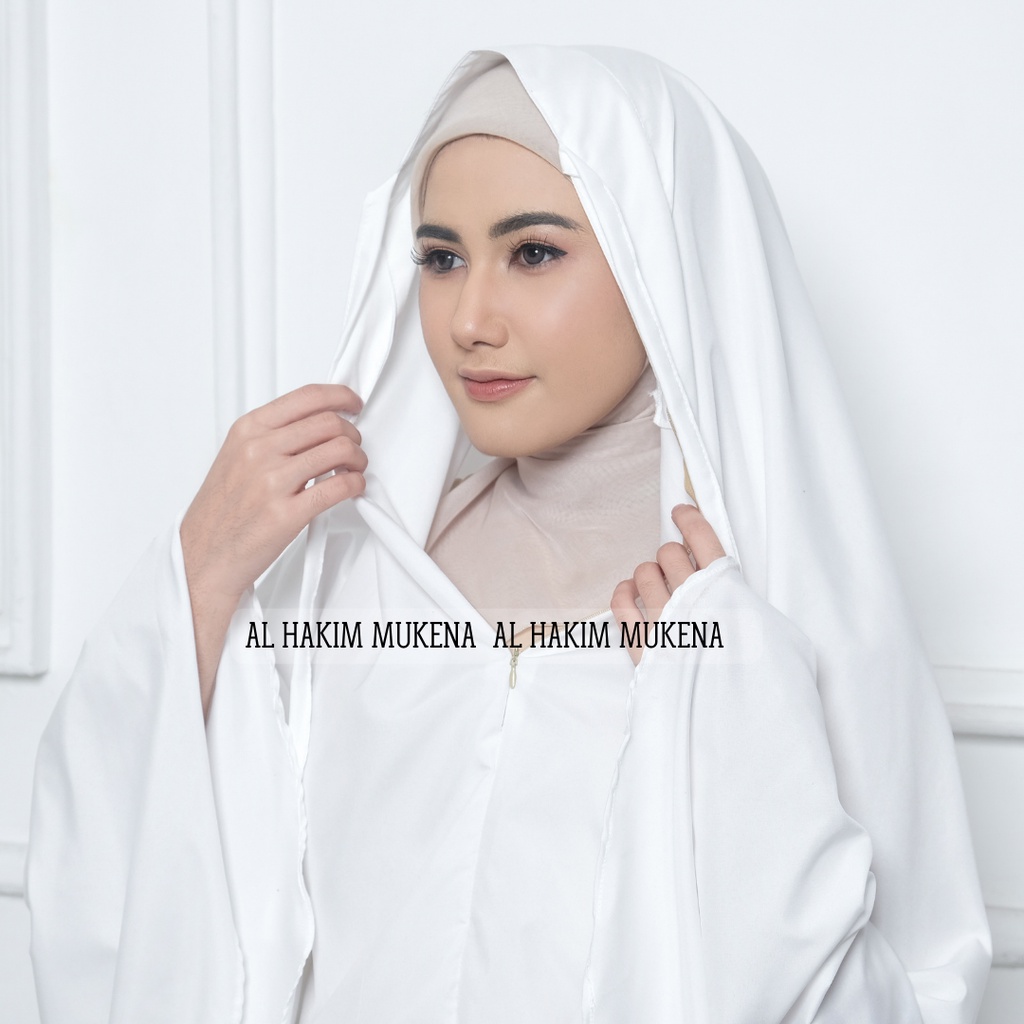 Al Hakim Mukena - Mukena Dewasa Aminah Traveling Resleting Katun Premium