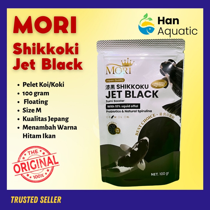 Pelet Mori Koki Jetblack Membuat Warna Lebih Hitam  untuk Koi Koki