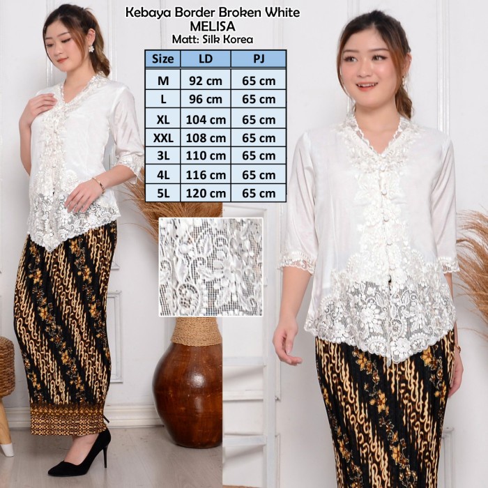 Terlaris Atasan Kebaya Bordir Modern Elegan MewahKebaya Acara Kondangan Jumbo