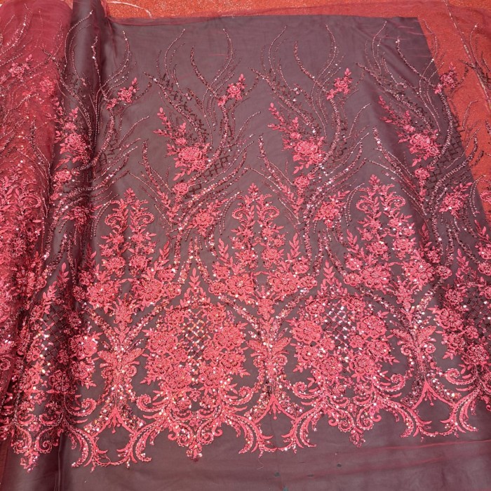 Terlaris Kain Tile Payet/Tile Payet Sequin/Bahan Brukat Payet Mewah/Tile Payet