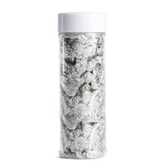 

Edible Silver Leaf Foil Kertas Silver Makanan 2gr