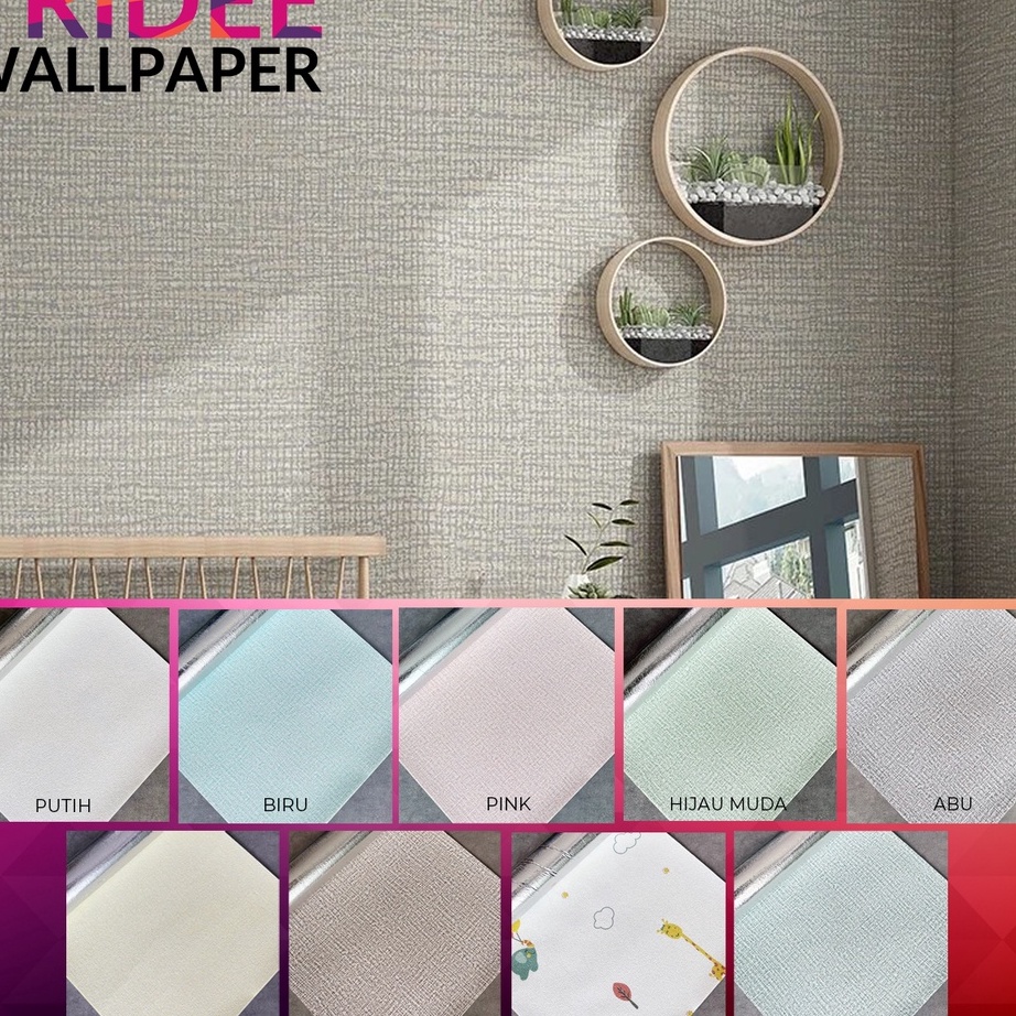 New.. Wallpaper Linen Roll | Wallpaper Dinding Stiker | TRIDEE WALLPAPER ✸