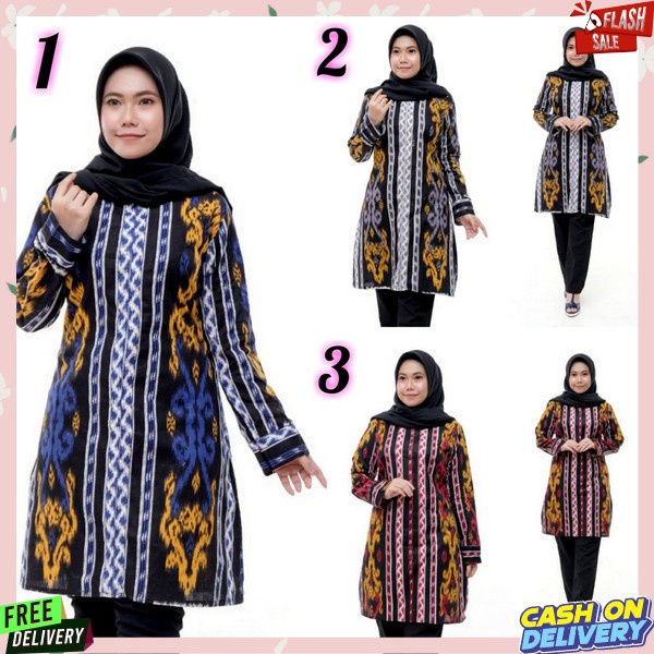 Terbaru 2023 Thuni Baju Tunij Murah Pakean Tunika Bahan Tebal Dress Tunik Cwe Rmja Kerja Baj Tunik W