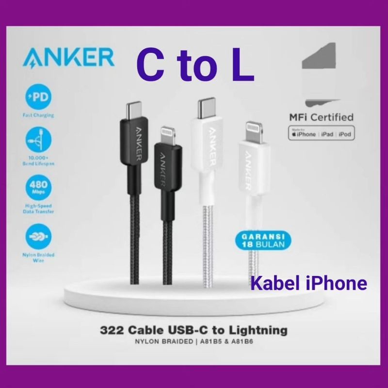 ANKER KABEL C TO LIGHTNING MFI