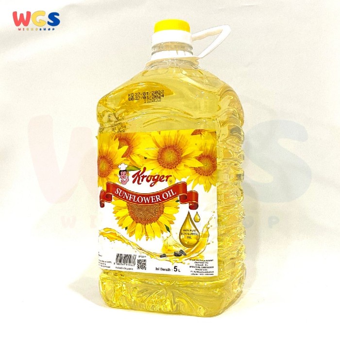 

Kroger Sunflower Oil 100% Pure 5 ltr - nyak Biji Bunga Matahari