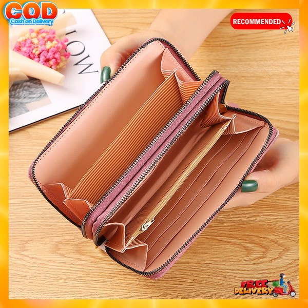 Dmpet Cewe Kulit Premium Dompet Lipat Wanita Kecil Domper Resleting Kekinian Domet Cewek Mini Termur