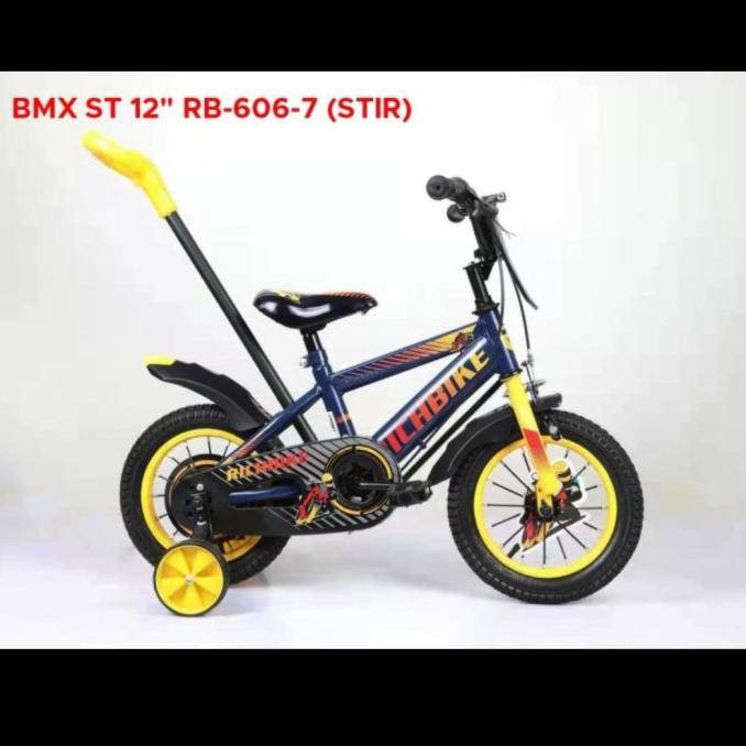 Amu Sepeda Anak Bmx 12 Inch Richbike Stir Dorongan Ban Pompa Bestq