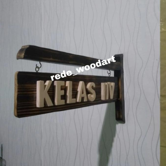 Sale 6.6 Papan Nama Kayu Gantung Papan Nama Ruangan Kelas Ruang Sekolah Kantor