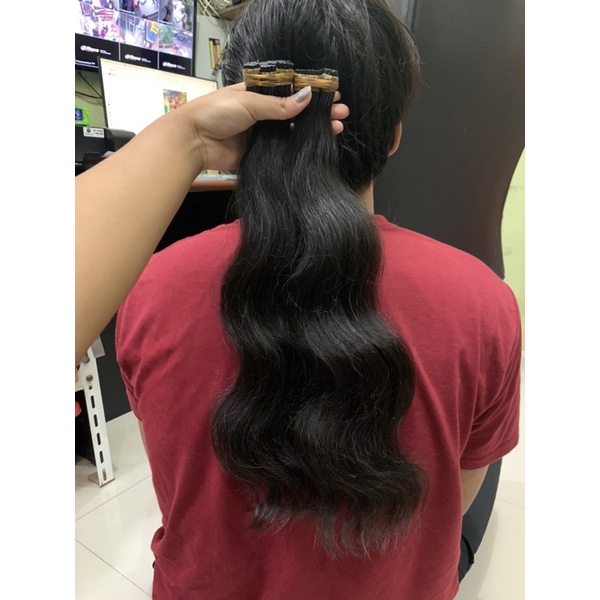 Sambung Rambut Asli 45cm Super Natural