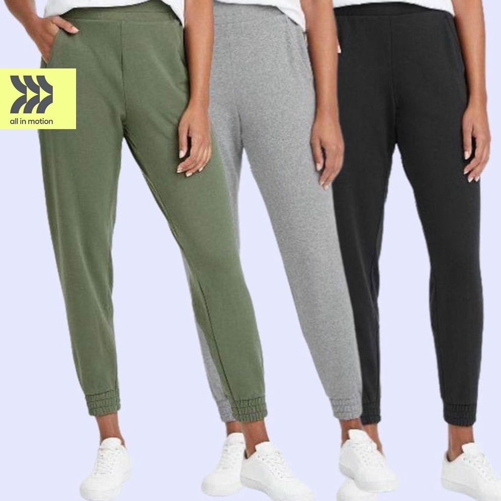 TREN TERBARU. Celana Jogger Dewasa Wanita All In Motion Bahan Katun