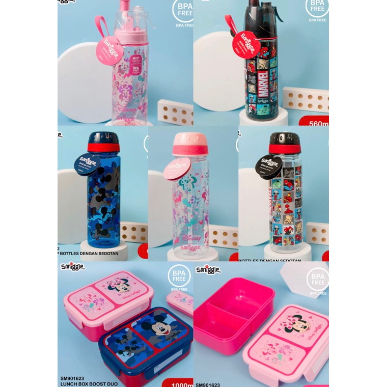 VIRAL. SMIGGLE DISNEY MICKEY MINNIE DRINK UP /SPRAY BOTTLE/ LUNCHBOX