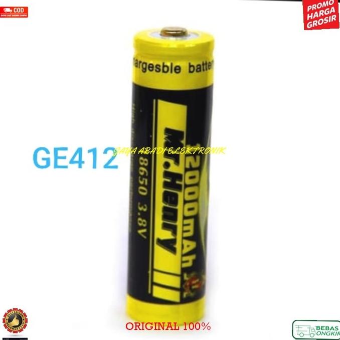 New Ge198 Original Baterai 18650 Pentol 12000Mah 3.7V Volt Battery Charger