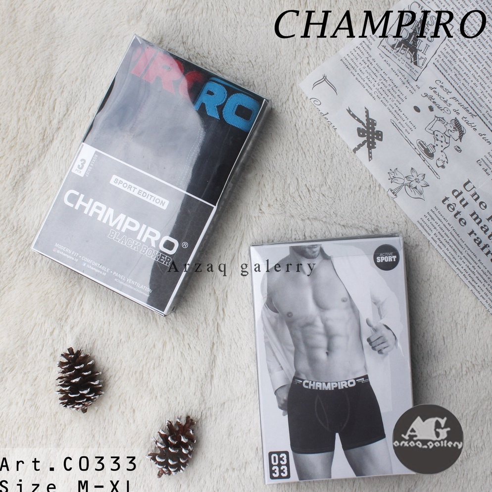 PALING DICARI. [3 pcs] Boxer champiro C.0333-C | Boxer Pria / Cd Boxer / Champiro / Celana Dalam Pri