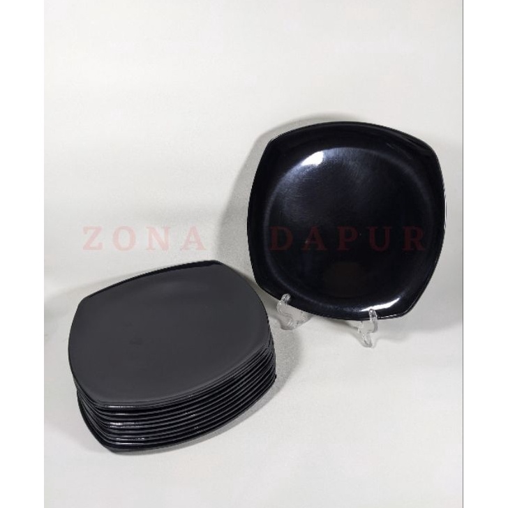 ✢iicღ (6pcs / 1 lusin) Piring Melamin Persegi Ceper (9 inch), Piring Makan Melamine, Piring Melamine