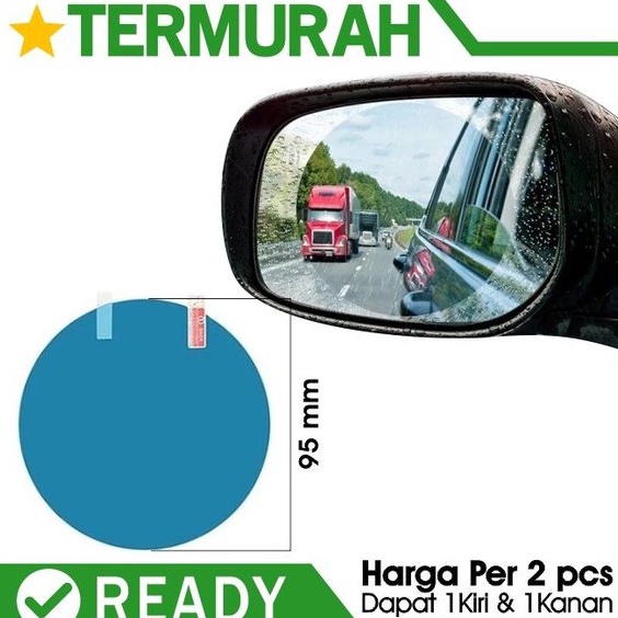 Model terkini Stiker Sticker AntiFog BLT Embun Kaca Spion Mobil Anti Fog Hujan GORES screenguard rai