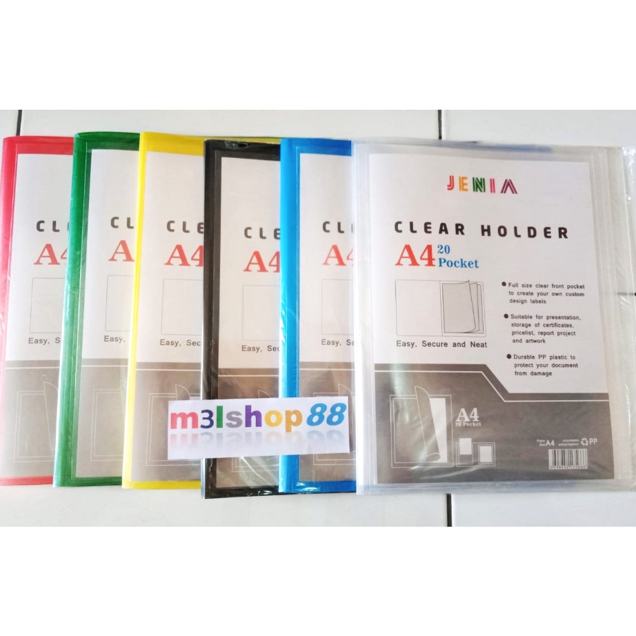 

[VT❦/W㊛] Clear holder A4 20 lembar JENIA / MEDIA KITA-1 pcs/ paasti.dikirim..