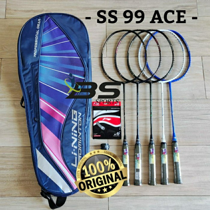 Terlaris Raket Badminton Raket Lining Super Series Ss 99 Ace Original 100%