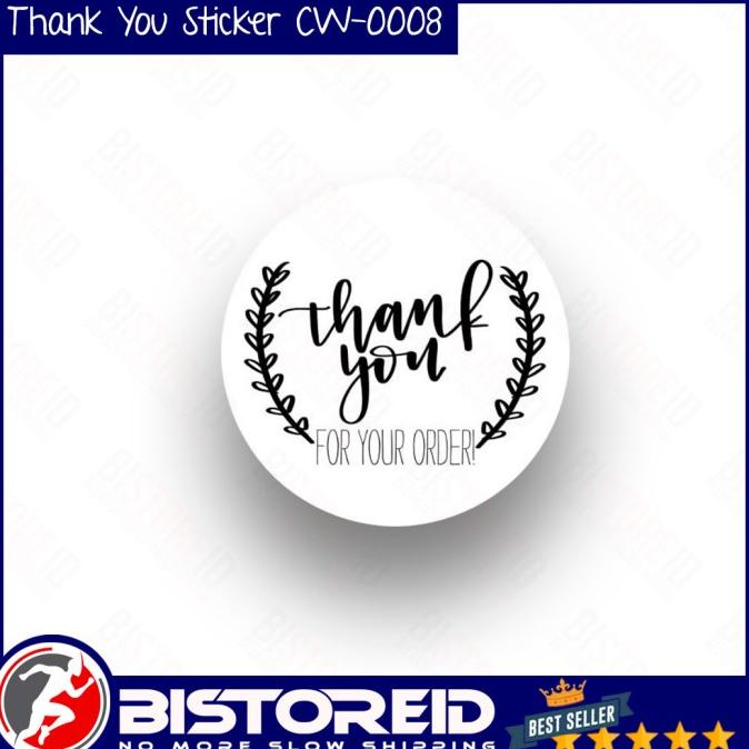

New Bistoreid Thank You Sticker / Thank You Stiker Model Cw-0008 Min. 100 Berkualitas